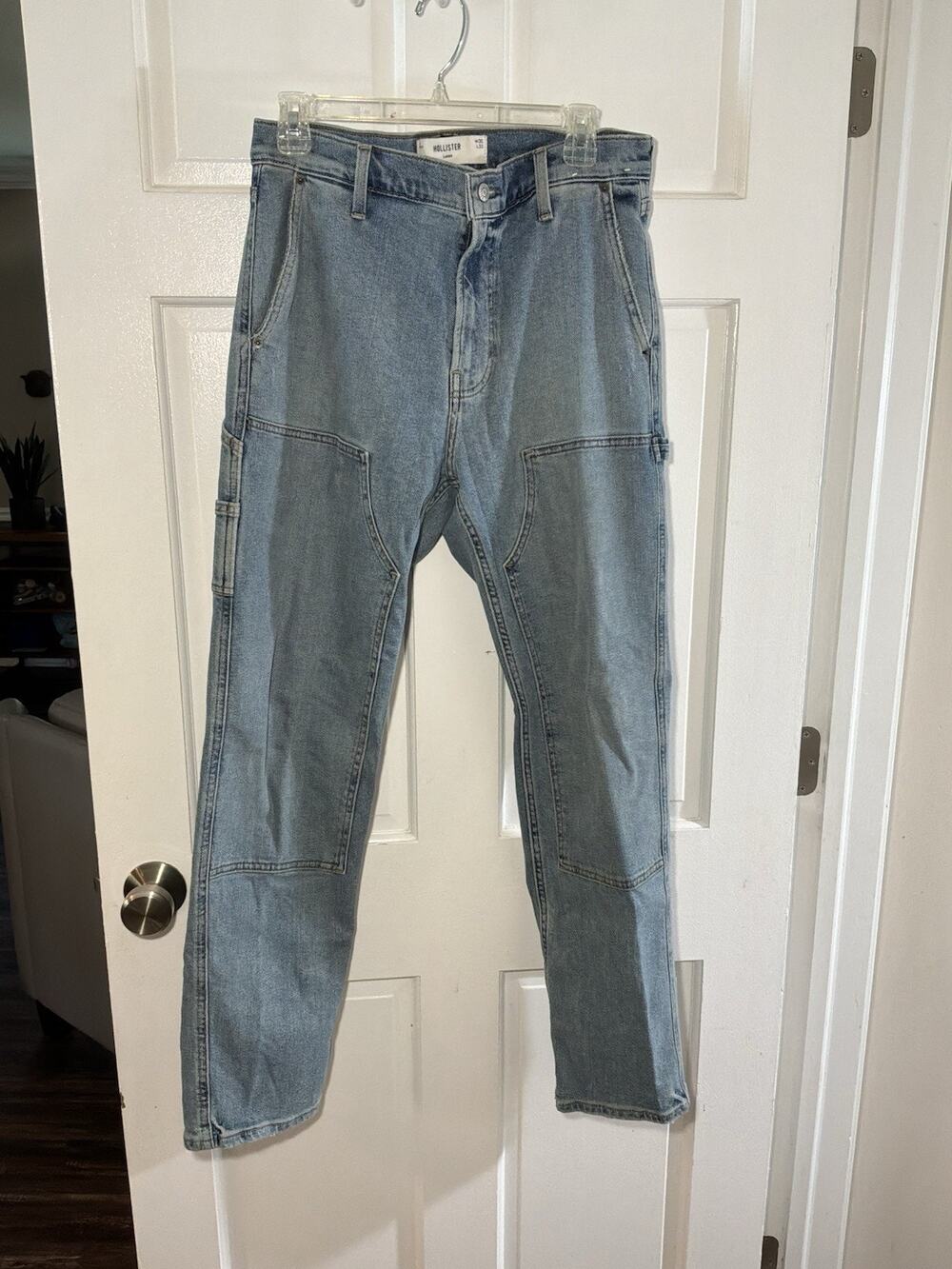 Hollister Men’s 30X32 Loose Fit Carpenter Jeans Double Knee